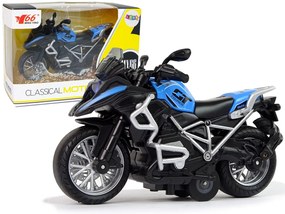 Lean Toys Modrá motorka 1:14 – zvukové a svetelné efekty