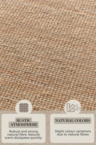 Hanse Home, Behúň Bouclé Jute 105974 Natural Golden, 80x200, béžová, chodba / predsieň