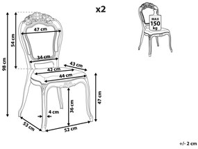 Sada 2 jedálenských stoličiek biela VERMONT Beliani