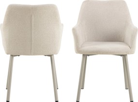 VERA Béžové (tkanina Apia 453)/béžový rám – MODERNÁ ČALÚNENÁ KRESLOVÁ STOLIČKA DO OBÝVAČKY/JEDÁLNE LOFT