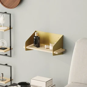 Nástenná polica Medıum Arm - Gold