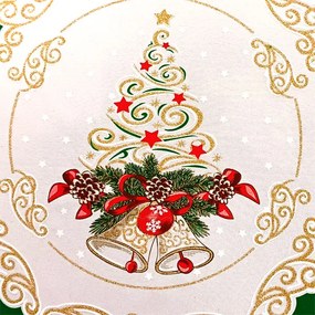 Vianočný okrúhly obrus Homa TREE green Ø 35 cm