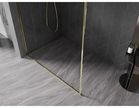 Mexen, Mexen Kioto-F L sprchová stena s rámom 60 x 202 cm, priehľadná 8 mm, zlatá - 800-060-174-50-00