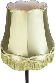 Inteligentná stojaca lampa čierna s tienidlom Granny zelená vrátane Wifi A60 - Classico