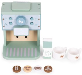 ECOTOYS Drevený detský kávovar - baristický set 8 dielov