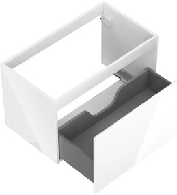 Mexen Orio, kúpeľňová skrinka 80 cm, 1 zásuvka, biela lesklá, 91A10-08047-1-BF00