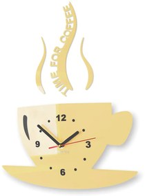 Nástenné hodiny Time for coffee vanilla-ecru