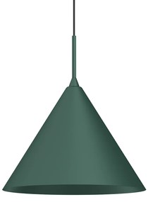 Závesné svietidlo Capital, 1x zelené kovové tienidlo, (fi 32cm), gr