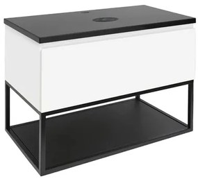 Kúpeľňová skrinka s krycou doskou SAT B-Way 59x50x45 cm biela lesk BWAY60WZF, 1 ks