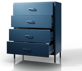 Komoda CARLA, 800 x 1015 x 400 mm, Modern: tmavomodrá farba