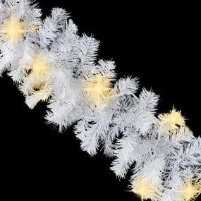 vidaXL Vianočná girlanda s LED svetielkami 10 m, biela-