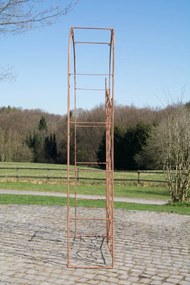 Oblúk na ruže Mel s bránkou - Hnedá antik