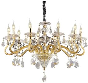 Ideal Lux - Luster na reťazi NEGRESCO 10xE14/28W/230V pr. 85 cm zlatá