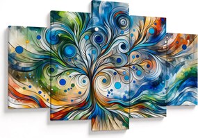 Obraz – Farebný energetický strom (150x105 cm)
