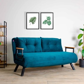 Pohovka futon  Sandy (petrolejová). Vlastná spoľahlivá doprava až k Vám domov. 1062308