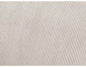 Krémovobiela menčestrová rozkladacia/s úložným priestorom rohová pohovka Voltaire – Bobochic Paris