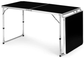 Skladací cateringový stôl 180 x 60 cm čierny 3-časťový