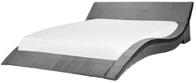Zamatová posteľ 180 x 200 cm sivá VICHY Beliani