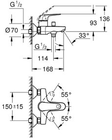 GROHE 24335001 - Vaňová batéria DN 15 lesklý chróm