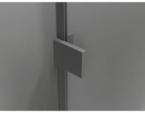 Mexen Lunar-B výklopný sprchový kút pravý 80 x 70 cm, číre sklo, grafitová, 832-080-070-95-00-P