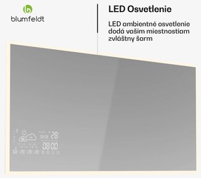 Blumfeldt Infračervený ohrievač, Smart Mirror, Infračervené žiarenie, 600 W, IP44