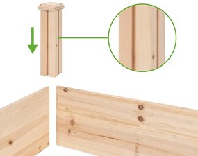 Dvojkomorový drevený záhon