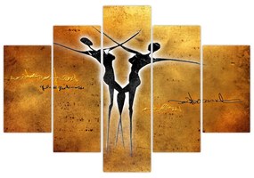Obraz maľby tanečného páru (150x105 cm)