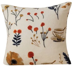 Mikroplyšový povlak na vankúšik PAPAVA 45x45 cm, krémový