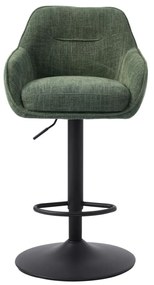 Otočná barová stolička s výškovým nastavením Avola (54850005), zelená