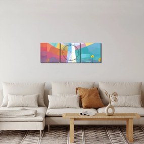 Obraz - Strážca kvetov (s hodinami) (90x30 cm)
