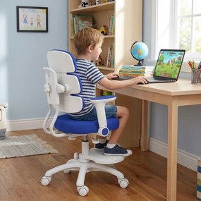 Detská rastúca stolička Neoseat KIDDY THREE — látka, prateľný poťah, tmavo modrá