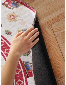 Červený okrúhly koberec s vianočným motívom ø 160 cm Toy's Delight Train – Villeroy&amp;Boch