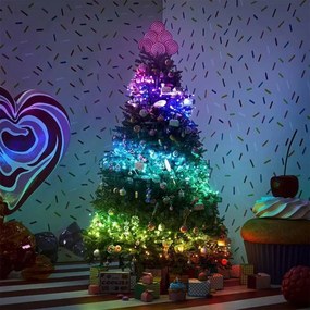 Twinkly lights DUAL chain PRO, čierna, 2×125 RGB LED, 2×12,5 m