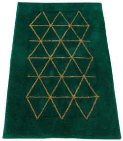Kúpelňový koberček Jarpol Agadir Lurex 13 zelený / zlatý