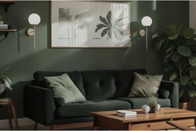 Nástenné svietidlo Florence, 1x biele sklenené tienidlo, be/g