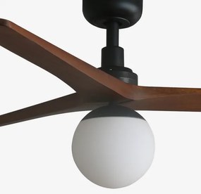 FARO 34277WT-11L - Stropný ventilátor KLIM M 1xE27/15W/230V orech/čierny pr.125