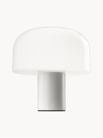 Stmievateľná stolová lampa z opálového skla Bellhop