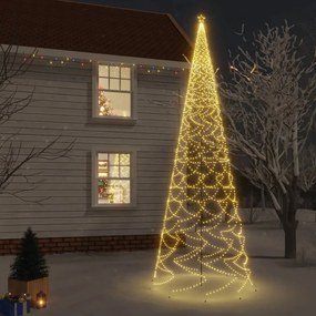 Vianočný stromček so špicom 3000 teplých bielych LED 800 cm 343578