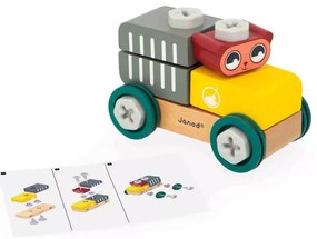 BricoKids - Drevené autíčko na zostavenie - medvedík