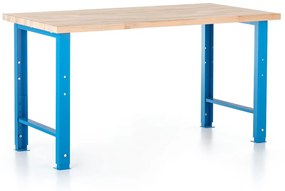 Výškovo nastaviteľný dielenský stôl Basic 150 x 80 cm, modrá