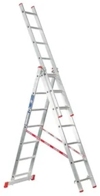 Hliníkový trojdielny výsuvný rebrík VENBOS HOBBY, 3x8 priečok, 4,52 m