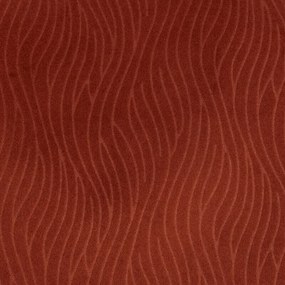 Tehlový zamatový záves LILI na krúžkoch s vlnitým reliéfnym vzorom 140 x 250 cm