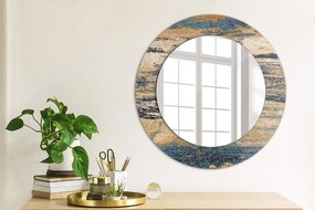 Abstraktné drevo Okrúhle zrkadlo s motívom