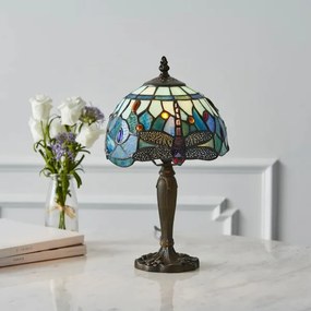 Endon 64088 - Stolná lampa Tiffany DRAGONFLY 1xE14/40W/230V priemer 20 cm