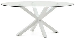 Jedálenský stôl so sklenenou doskou 100x200 cm Argo – Kave Home