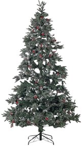 Zasnežený umelý vianočný stromček 240 cm zelený DENALI Beliani