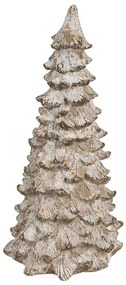 Béžová dekorácia vianočný stromček Christmas Tree - Ø 9*18 cm