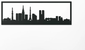 drevko Obraz Tokio panoráma Rozmer obrazu: 29,5 x 89 cm, Farba dekorácie: Čierna