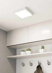 EGLO LED stropné osvetlenie do kúpeľne FUEVA 5, 17W, teplá biela, 21x21cm, hranaté, biele
