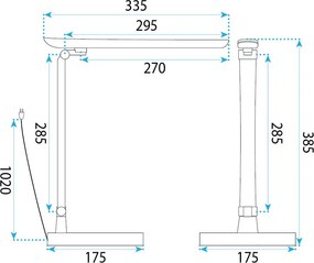 Toolight Toolight, JNH048-T, LED stolná lampa s 3 farbami svetla, 5 W, čierna, OSW-56240